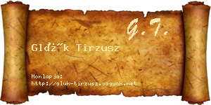 Glük Tirzusz névjegykártya